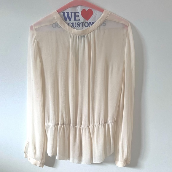 Babaton silk blouse size xs in cream - Picture 2 of 3